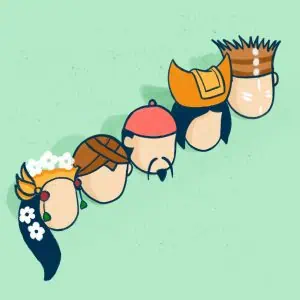 Kumpulan orang dengan beragam etnis