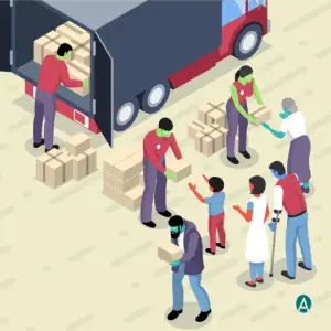 Pembagian bantuan sosial