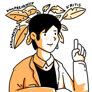 Seorang dengan daun-daun di kepala