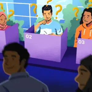 Ilustrasi pencoblosan dalam Pemilu